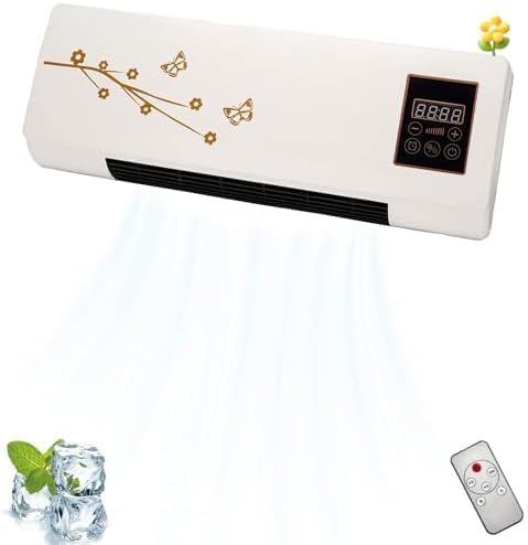  Unité De Ventilateur De Support Mural, Réchauffeur De Refroidisseur Portable Pour La Pièce, Conception Split Ultra-calme Sans Installation Nécessaire, Système D'onduleur Respectueux De L'environnement