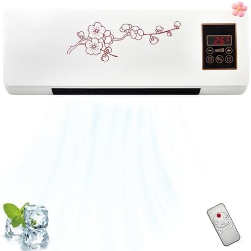  Mini Ventilateur, Chauffage De Refroidisseur Portable Mural, Système D'onduleur Ultra-Calme, Conception écologique Sans Réfrigérant Pour Le Confort De Bureau à Domicile