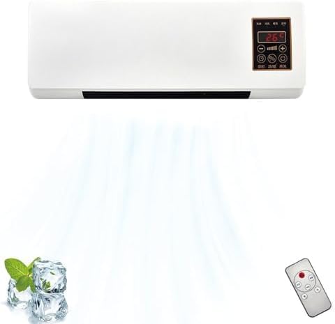  Unité De Ventilateur De Support Mural, Réchauffeur De Refroidisseur Portable Pour La Pièce, Conception Split Ultra-calme Sans Installation Nécessaire, Système D'onduleur Respectueux De L'environnement