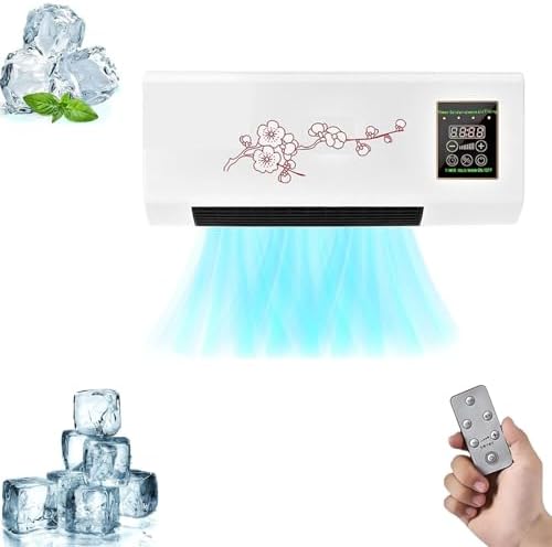 GENERIC Ventilateur Mural Et Ventilateur De Refroidissement, 16-30 ° C, écran Distant Et Numérique, Flux D'air Oscillant Pour Usage Domestique