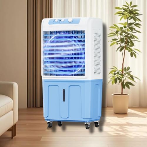 GENERIC Refroidisseur évaporatif 40L Avec Climatiseur Industriel à Distance à 3 Vitesses, Ventilateur Oscillant De 120 ° Pour Le Bureau à Domicile, Ventilateur Portable Avec Grand Réservoir D'eau Pour L'utili