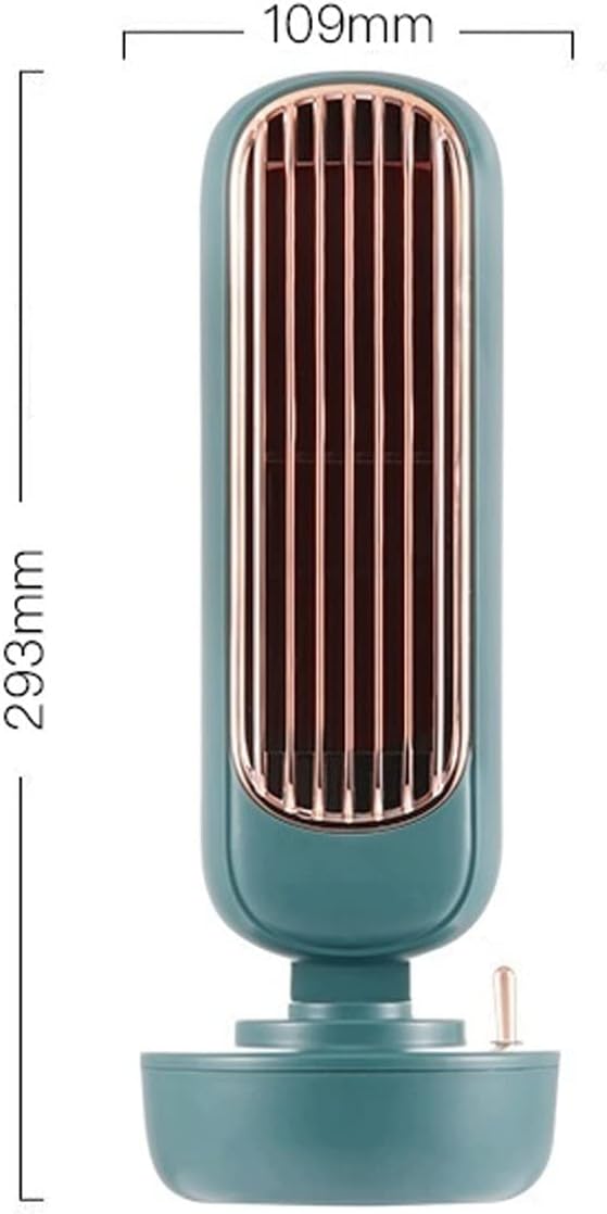  DieffematicKTY Climatiseur Mobile Mini Vertical Fan Spray Humidifier Small Fan Air Conditioner (Color : White)