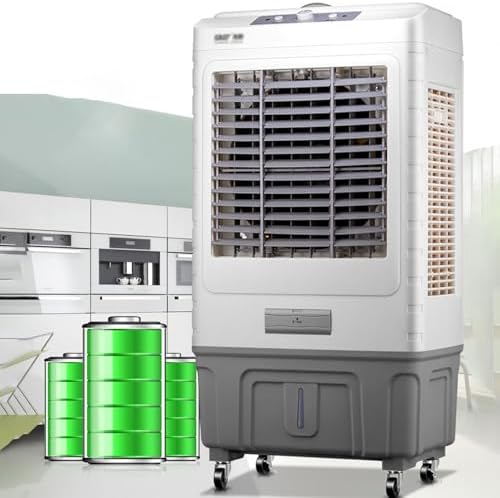 GENERIC Refroidisseur D'air évaporatif De Grande Capacité, Ventilateur De Refroidissement De Glace Portable à 3 Vitesses Avec Roues, Humidificateur Efficace Pour L'économie D'énergie à Usage Industriel De Bur