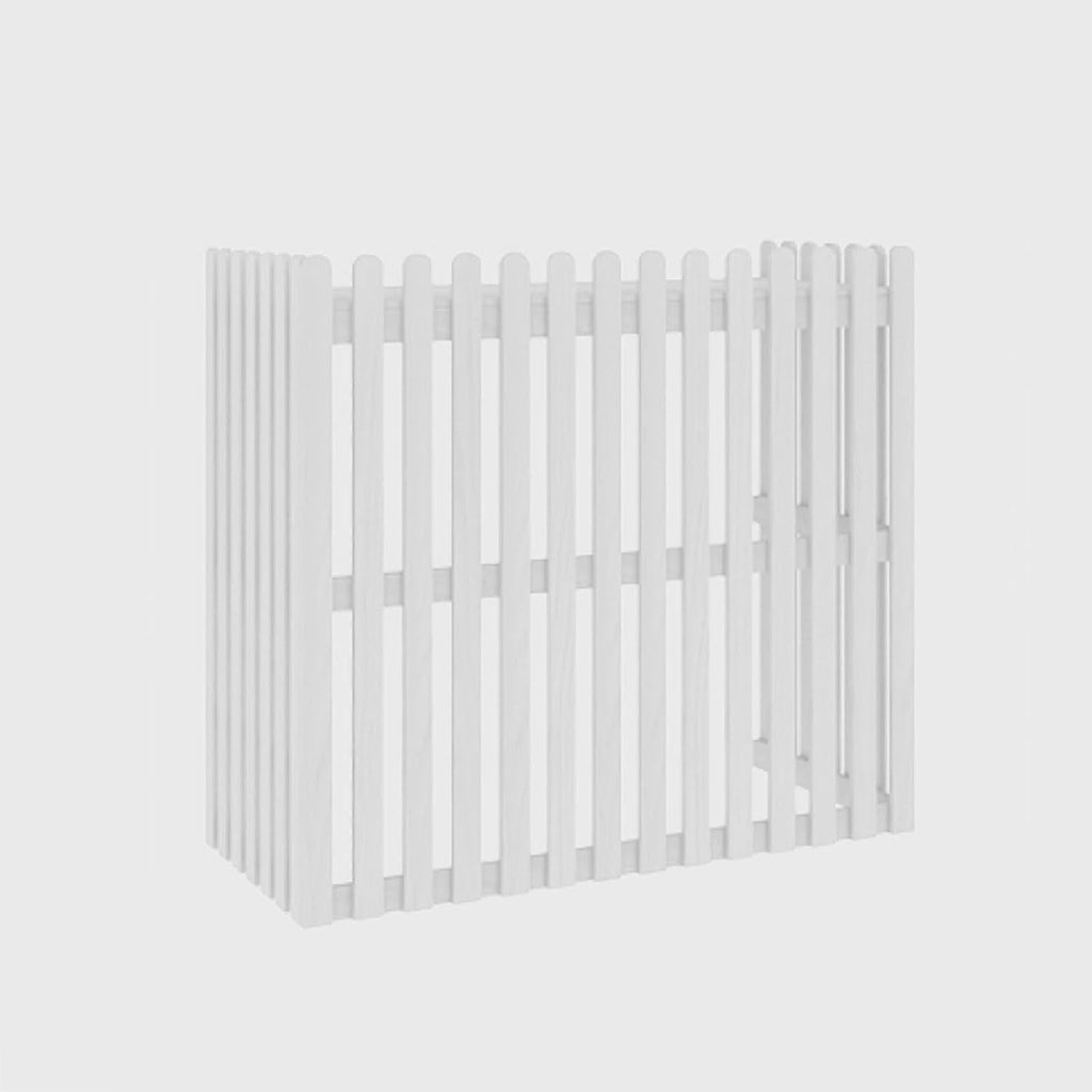  Housse De Climatiseur Extérieur En Bois Pour Pompe à Chaleur - Bouclier Décoratif D'intimité Pour Unités Extérieures - Support De Plante - Blanc - Dimensions : 105 X 50 X 95 Cm - Protection Contre Les