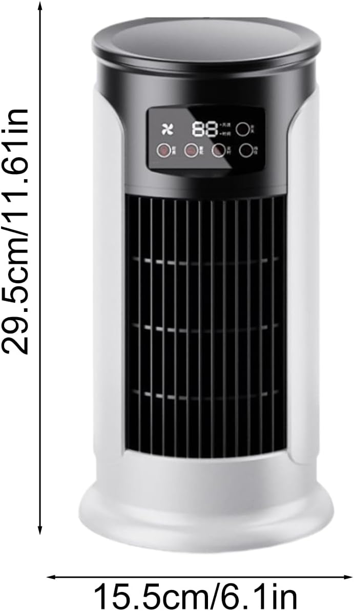  Ventilateur Climatiseur | Ventilateur Personnel Portable Rafraîchisseur D'Air - Minuterie Silencieuse Refroidisseur D'Air Réservoir 300 Ml Compact Pour Chambre Voiture Et Extérieur