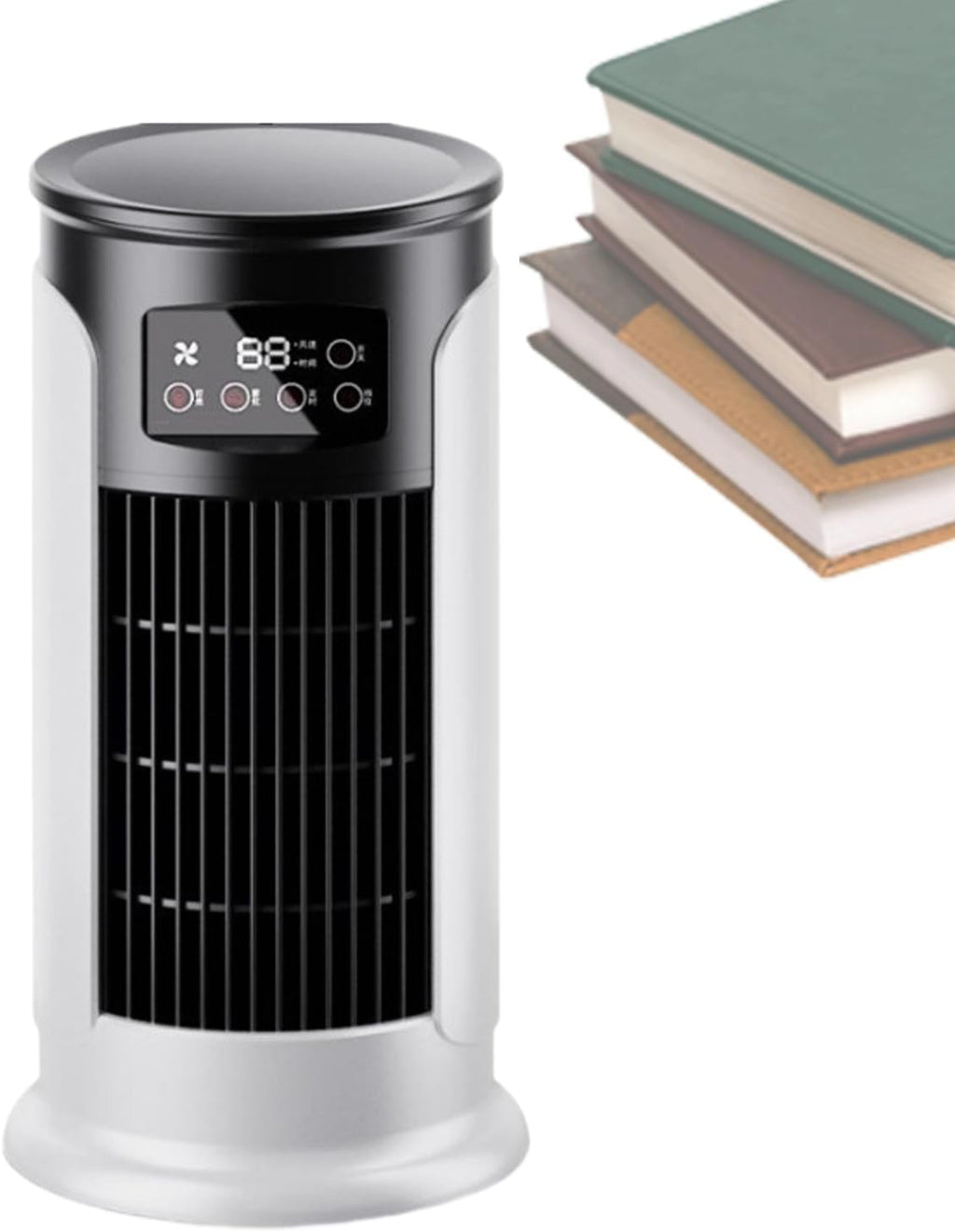  Ventilateur Climatiseur | Ventilateur Personnel Portable Rafraîchisseur D'Air - Minuterie Silencieuse Refroidisseur D'Air Réservoir 300 Ml Compact Pour Chambre Voiture Et Extérieur