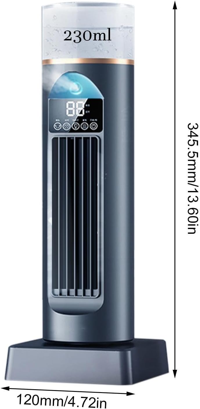 GENERIC Ventilateur De Climatisation Pour Chambre à Coucher | Refroidisseur Oscillant Silencieux à 6 Vitesses Avec Télécommande Et Réservoir D'eau, Minuterie De 6 Heures Pour La Maison, Le Bureau, Le