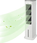  Midea Refroidisseur D'air 4 En 1, Ventilateur Avec Refroidissement à Eau 5L, Humidificateur Et Ionisation, Climatiseur Sans Tuyau D'évacuation, 355m³/h, Avec Télécommande, 55W, Blanc
