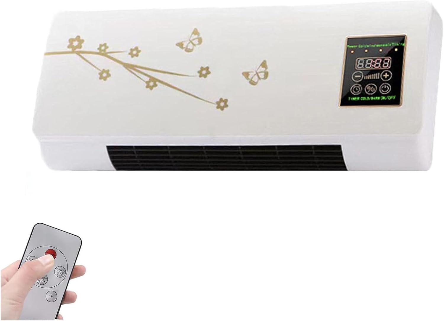  Ventilateur De Climatisation à Fente, Portable, Mural, Froid Et Chaud, 2-en-1, Super Silencieux Avec Télécommande, Idéal Pour La Maison, Bureau, Chambre à Coucher