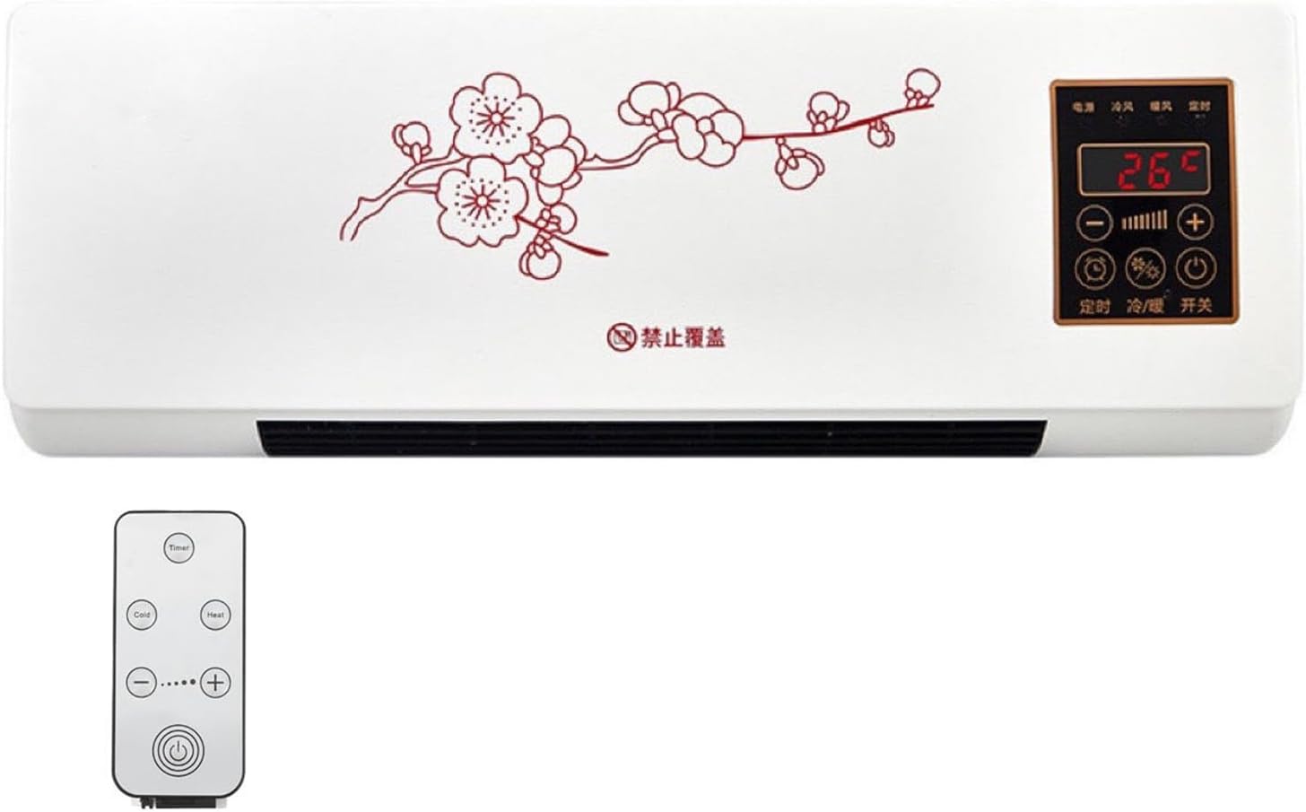  Ventilateur Portable Mural, Mini Split System Unité Avec Le Mode Ventilateur.Refroidissement Efficace Pour Le Bureau à Domicile.La Conception Compacte Économise De L'espace.Télécommande Incluse.Foncti