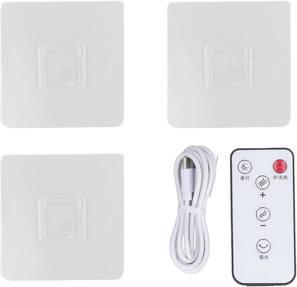  Haofy Petit Ventilateur Oscillant Mural Avec Télécommande, Veilleuse 3 Vitesses, Idéal Pour Chambre à Coucher, Bureau, Garage