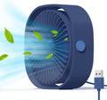 Simpeak Ventilateur USB Mini Ventilateur Portable Silencieux Ventilateur Bureau 3 Vitesses Réglable Alimenté Par USB, Pour Le Maison Et Bureau (Bleu)