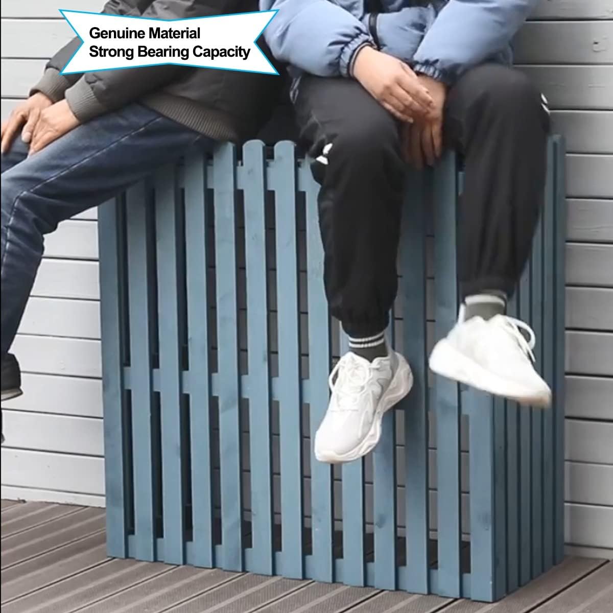  Housse De Protection Pour Climatiseur Extérieur En Bois, Cadre Extérieur, Support De Présentation Pour Plantes, écran De Confidentialité Décoratif, Santé Environnementale, étanche à L'eau Et