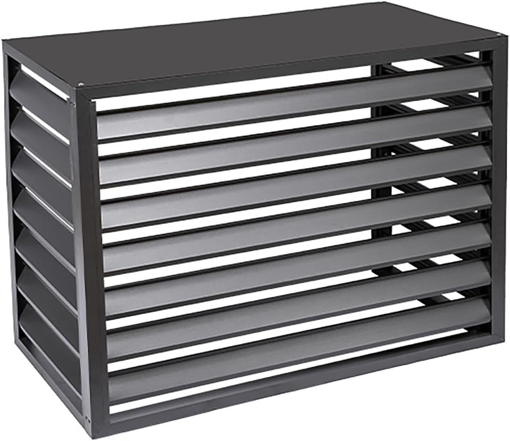 GENERIC Housse De Protection En Aluminium Pour Climatiseur Extérieur Et Pompe à Chaleur Pour Condensateur Et Radiateur - Résistante Aux Intempéries - Gris - Design Durable Et élégant