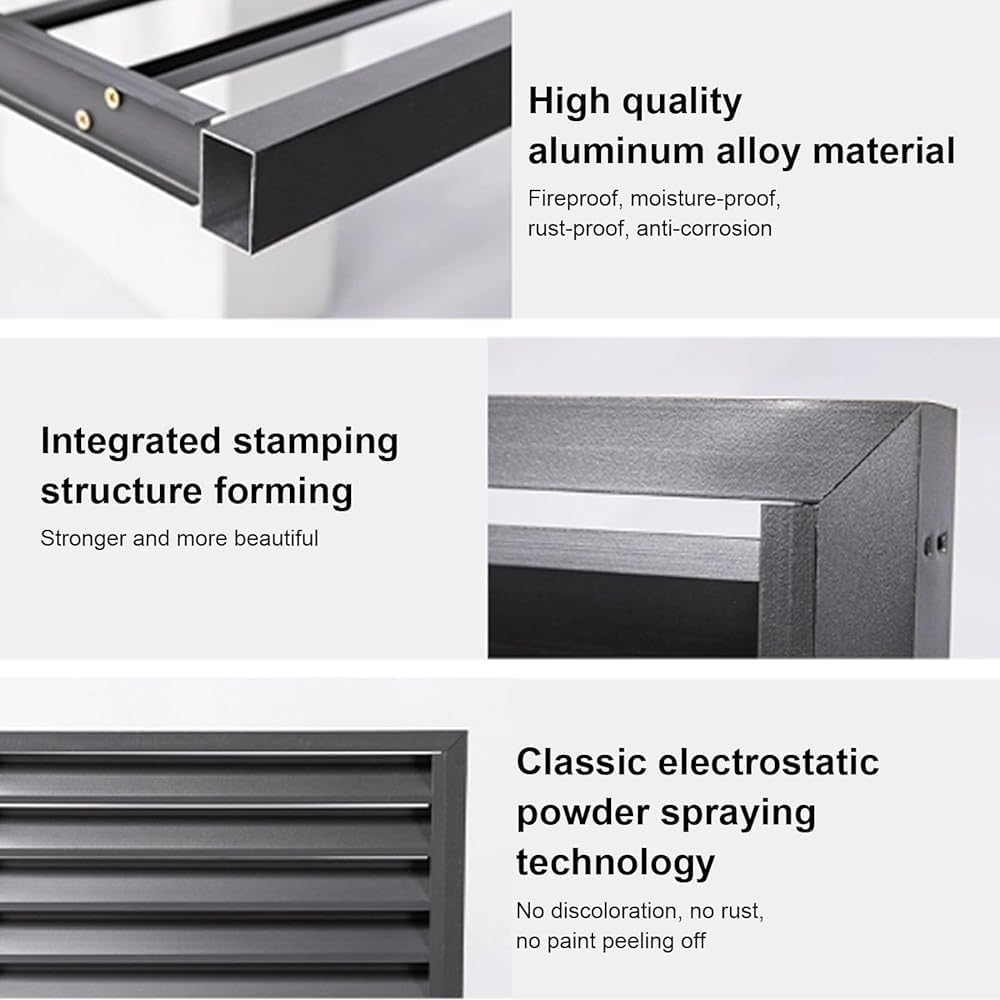 GENERIC Housse Antivol En Alliage D'aluminium Pour Climatiseur Avec Volet Supérieur Résistant Aux Intempéries Protection Sécurisée Pour Unités AC Durable Et élégante