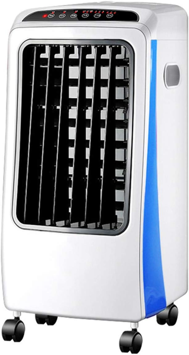  Climatiseur Portables Mobile 4 Fan De Roulettes Roues Climatisation Silencieux Ventilateurs Cold Fan Home De Humidificateur Trois Modes Fonction De Refroidissement (Bleu)