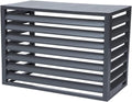  Housse Pour Unité De Climatisation Extérieure – Boîtier En Aluminium Avec Porte-fleurs Et Volets à Persiennes – Protection Résistante Aux Intempéries Pour Climatiseurs – Design élégant De Clôture