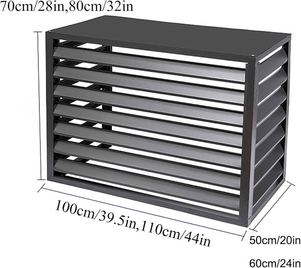 GENERIC Housse De Protection En Aluminium Pour Climatiseur Et Pompe à Chaleur, Condensateur Et Radiateur Résistant Aux Intempéries Pour Unités Extérieures, Design élégant Et Durable (blanc)