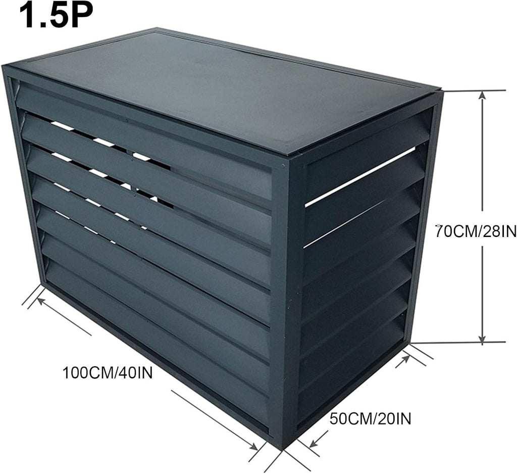 GENERIC Couvercle Robuste En Aluminium Pour Climatiseur | Clôture Antivol Pour Radiateur | Réduction Du Bruit | Boîtier AC Discret Pour Unités Extérieures