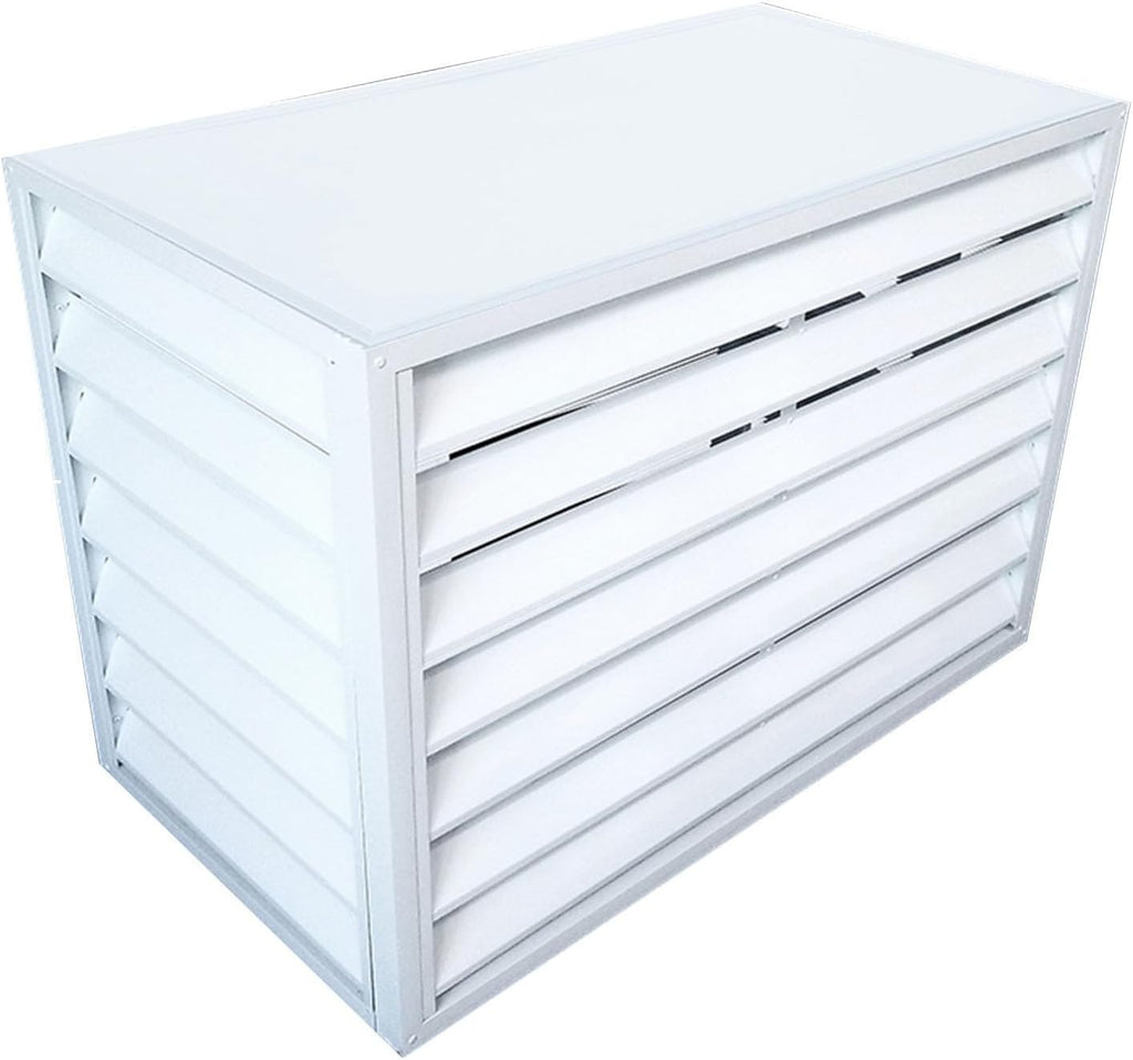 GENERIC Housse Décorative En Aluminium Pour Climatiseur - Clôture De Pompe à Chaleur Extérieure - Protection élégante - Résistante Aux Intempéries