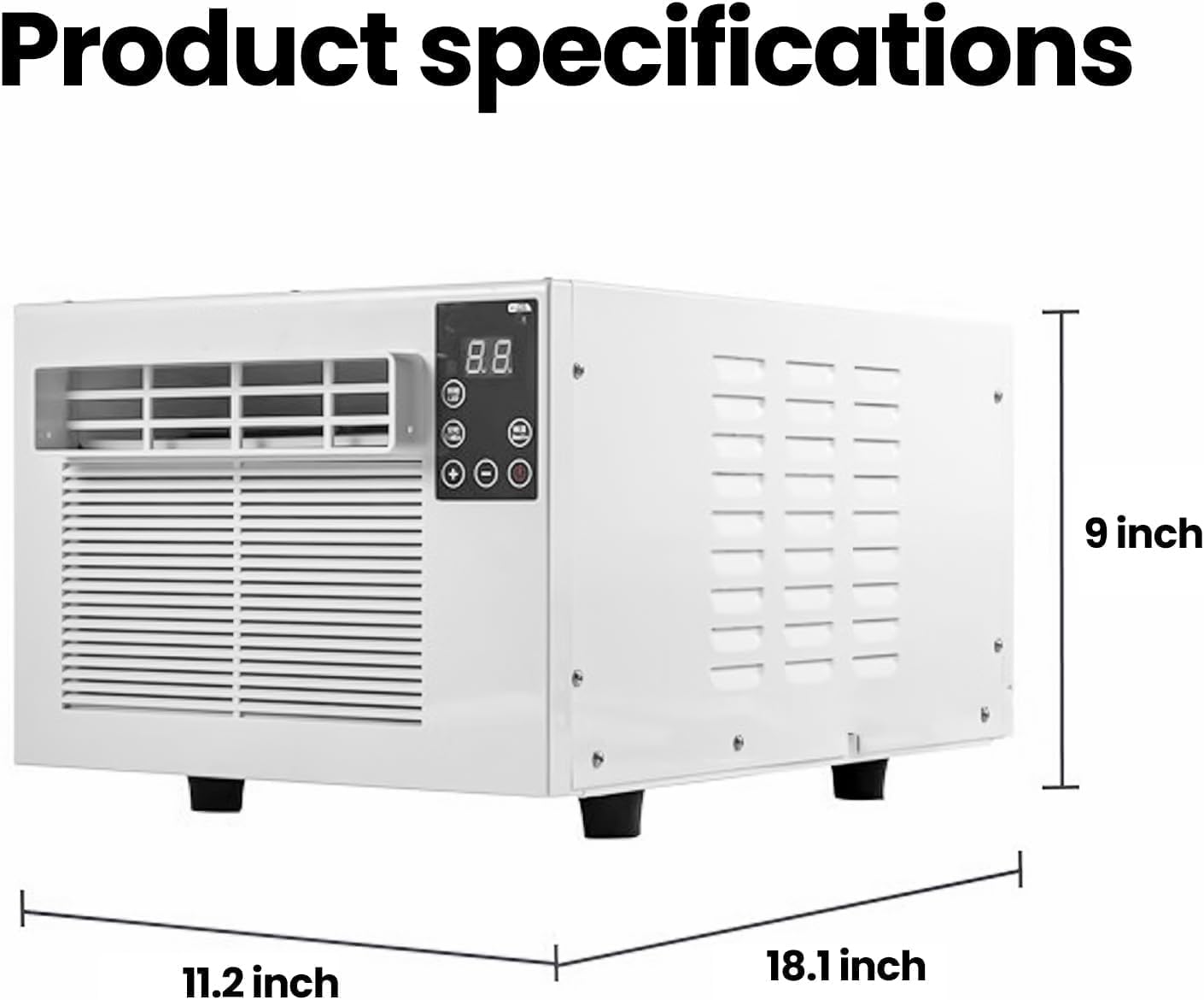  Climatiseur Portable Avec Déshumidificateur, Refroidissement Rapide Compact Mini AC Pour Chambre À Coucher Cuisine Dortoir Maison De Location