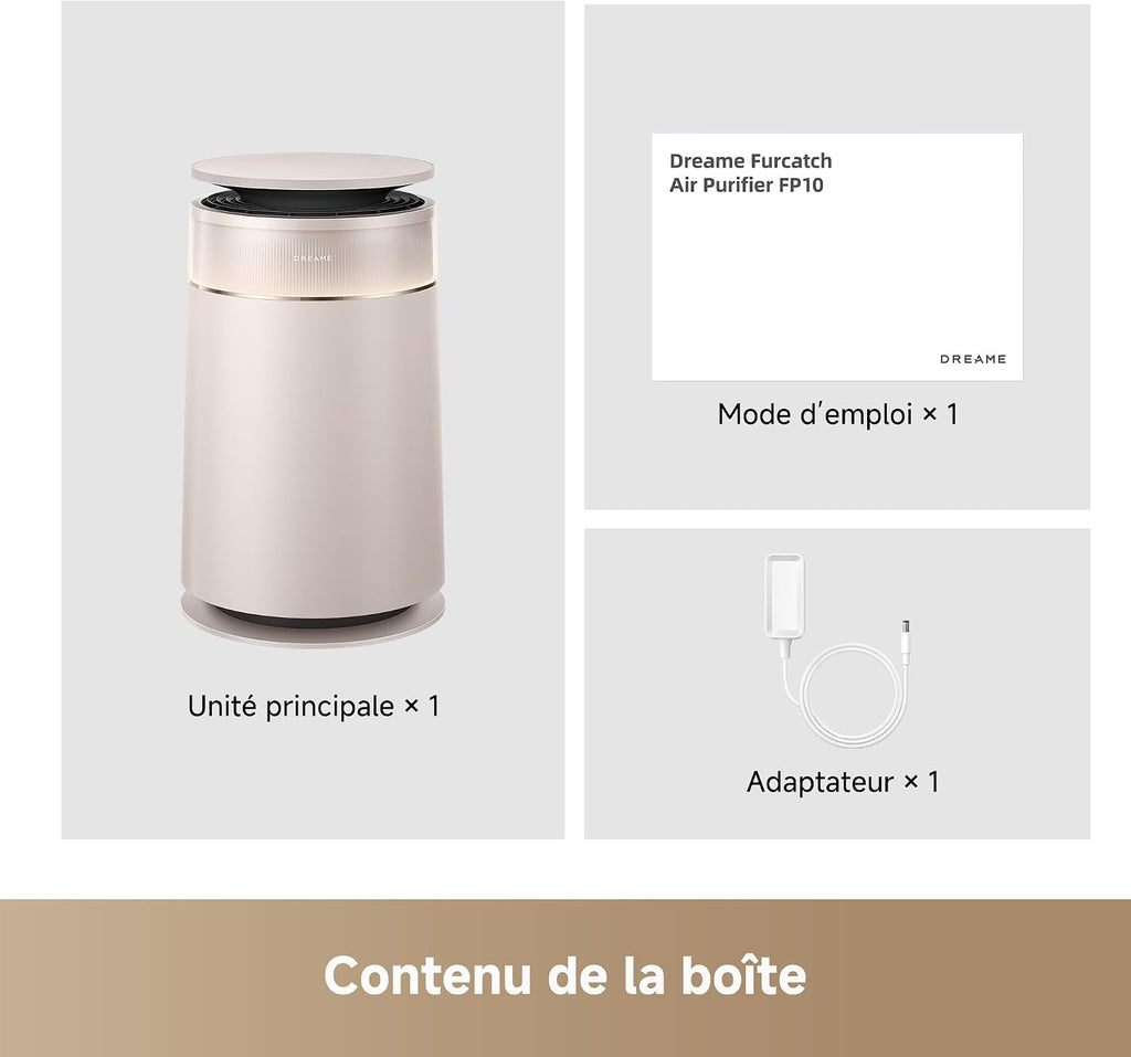  DREAME FP10 Purificateur, Autonettoyage Actif, LoopBoost, Nettoyage 360°, Double Action CataFresh, Filtration 6 Couches, Spécial Animaux, Design Technologique