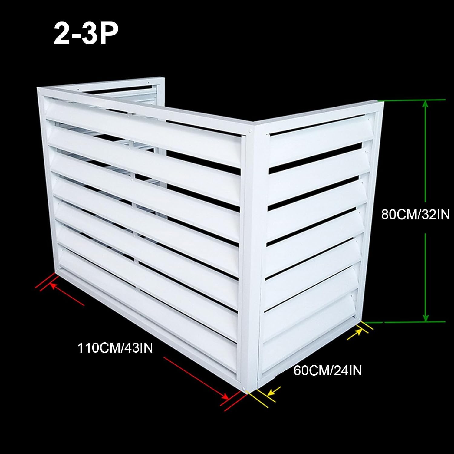 GENERIC Housse De Climatiseur En Aluminium Pour Mini Pompe à Chaleur Fendue, Protection Hivernale, Bouclier Durable Toutes Saisons, Housse Extérieure Complète Pour Systèmes CVC