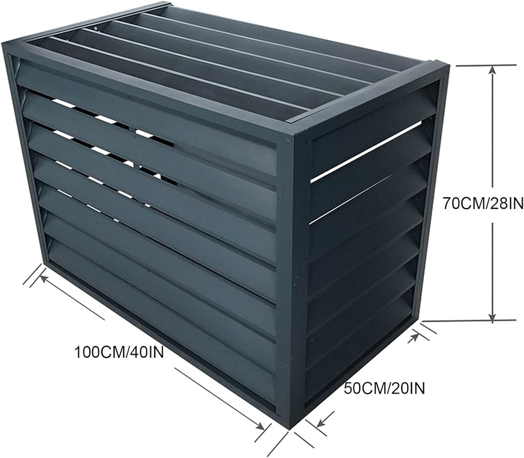 GENERIC Housse De Protection En Aluminium Pour Climatiseur – Protection De Pompe à Chaleur Extérieure, Bouclier D'hiver Pour Unités Extérieures, Matériau Gris, Utilisation En Intérieur/extérieur