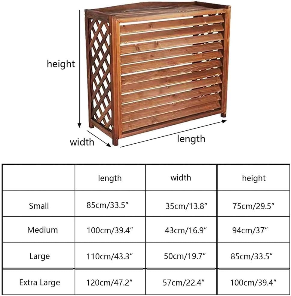 GENERIC Housse De Climatiseur Durable Et Grille Décorative Pour Pompe à Chaleur, équipement De Piscine Et étagère Pour Plantes, Protection Contre Les Intempéries 85 X 35 X 75 Cm