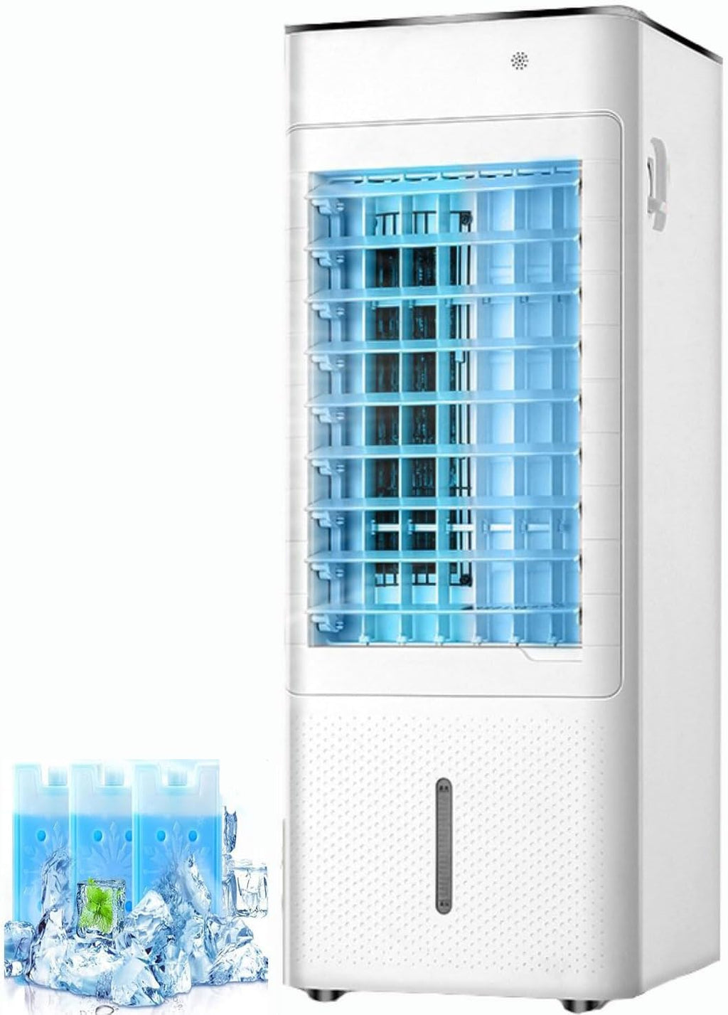  Climatiseur Portable 4 En 1, Chauffage, Refroidisseur D'air évaporatif Avec Humidificateur, Minuterie 12H, 3 Vitesses, Oscillation De 120 ° Pour La Maison Et Le Bureau, Aucun Tuyau Nécessaire