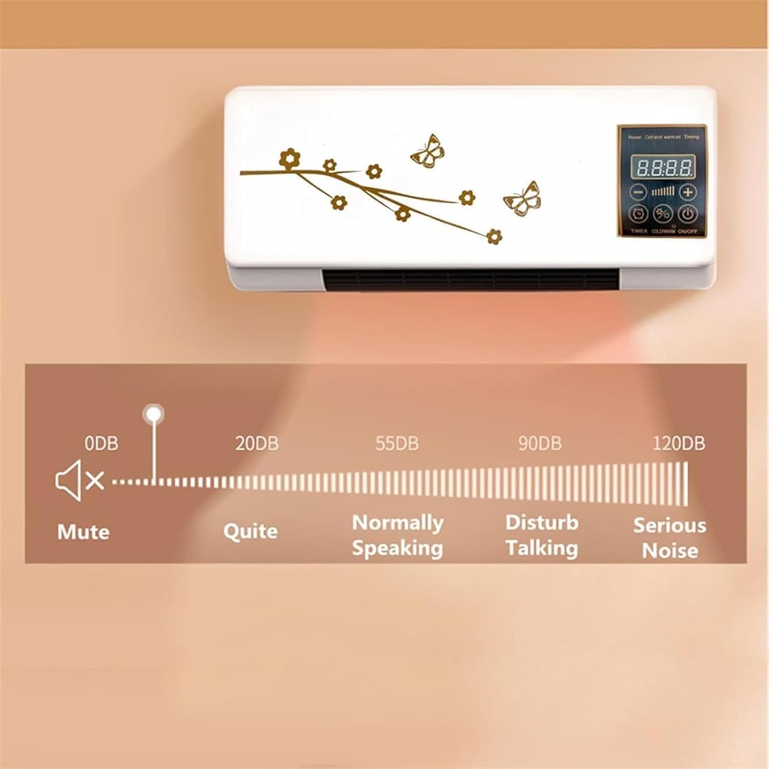  Ventilateur Portable Mural, Mini Split System Unité Avec Le Mode Ventilateur.Refroidissement Efficace Pour Le Bureau à Domicile.La Conception Compacte Économise De L'espace.Télécommande Incluse.Foncti