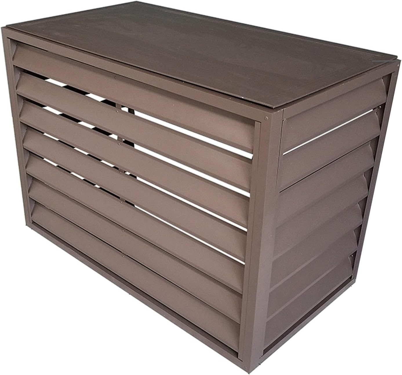  Cache Climatiseur Exterieur Aluminium,caisson Anti Bruit Pompe à Chaleur,cache Clim,Étanche À La Poussière Et À L'eau,Convient Pour L'unité Extérieure Du Climatiseur,White A,100x50x70cm