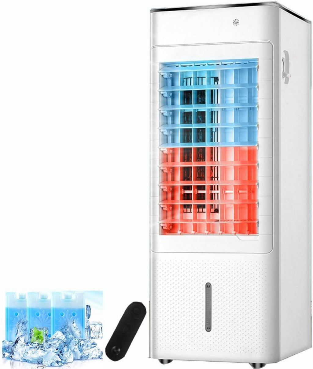 Climatiseur Portable 4 En 1, Chauffage, Refroidisseur D'air évaporatif Avec Humidificateur, Minuterie 12H, 3 Vitesses, Oscillation De 120 ° Pour La Maison Et Le Bureau, Aucun Tuyau Nécessaire