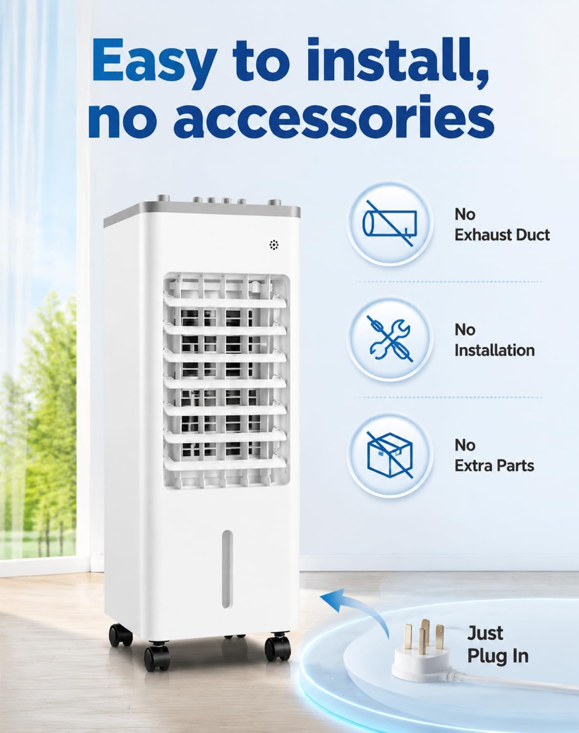  Freshone Climatiseur Sans Tuyau Portable Silent Cooling Unit