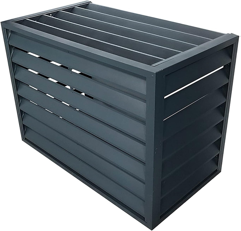 GENERIC Housse De Climatiseur D'extérieur En Aluminium Toutes Saisons Avec Persiennes Autoportantes Pour Unités Centrales AC Et Protection Contre Les Déchets Pour équipement Extérieur