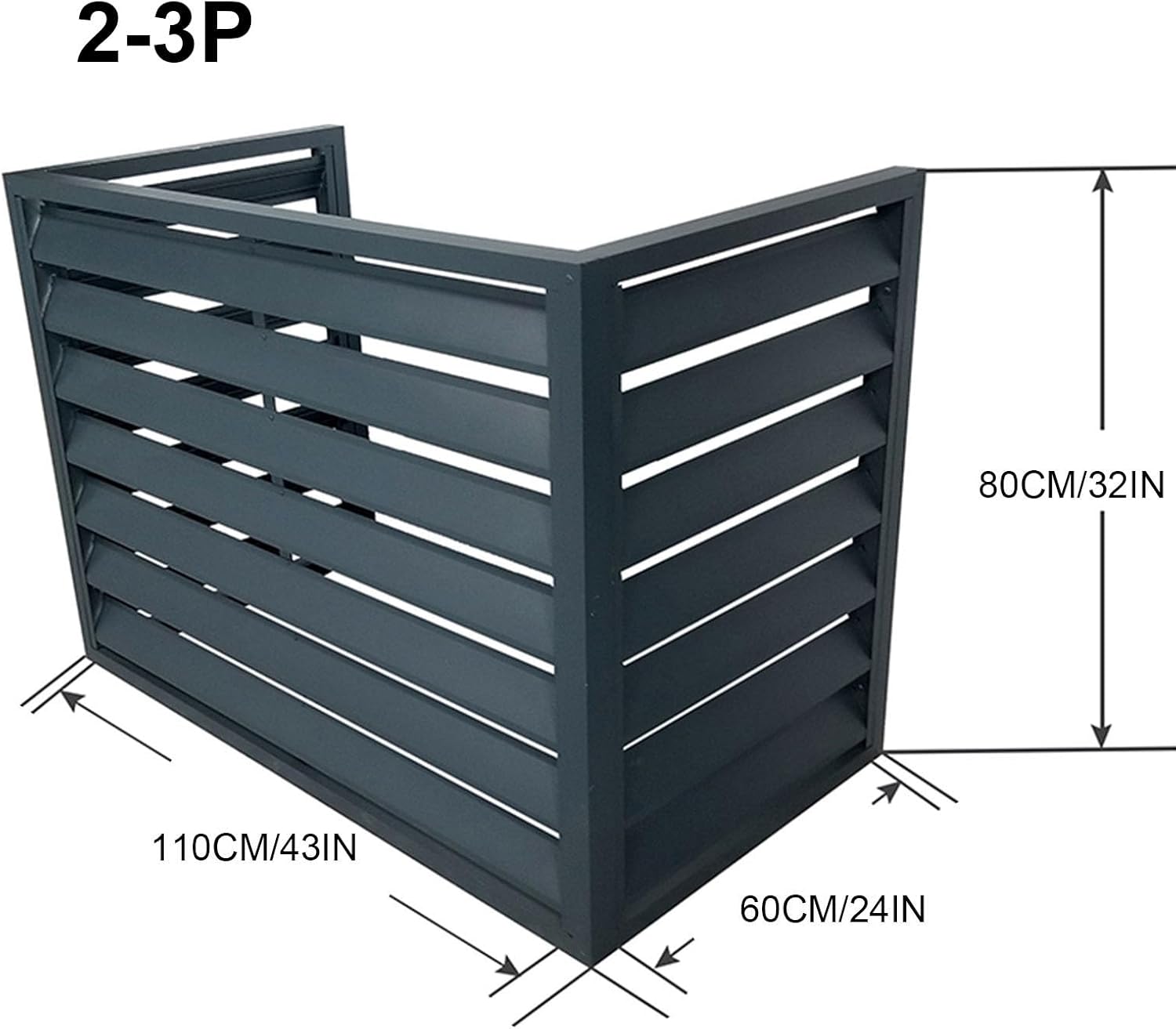  Housse En Aluminium Pour Climatiseurs MiniSplit Et Pompes à Chaleur Protection Extérieure Résistante Au Vol Et Aux Intempéries Compatible Avec Toutes Les Unités Standard
