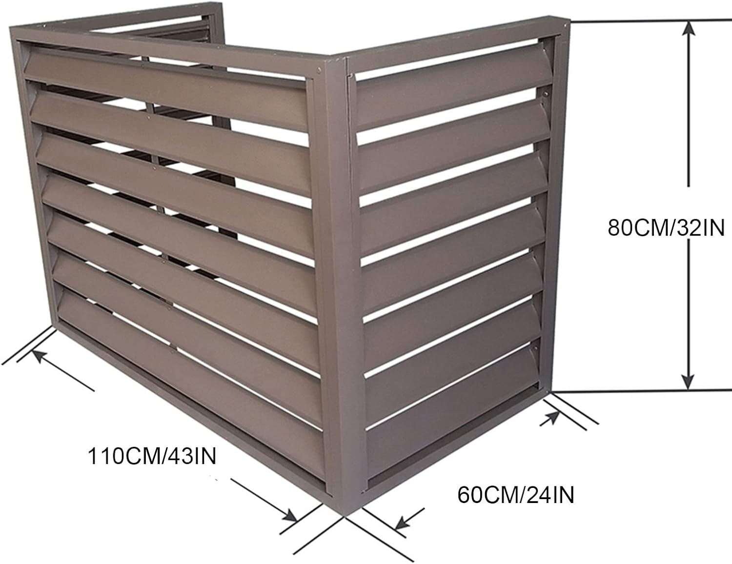  Déflecteur Et Clôture Pour Climatiseur - Mini Housse De Condensateur Fendue Avec Stores Extérieurs Pour Unités Extérieures (couleur) - Idéal Pour Protéger Et Dissimuler Votre Unité Extérieure De