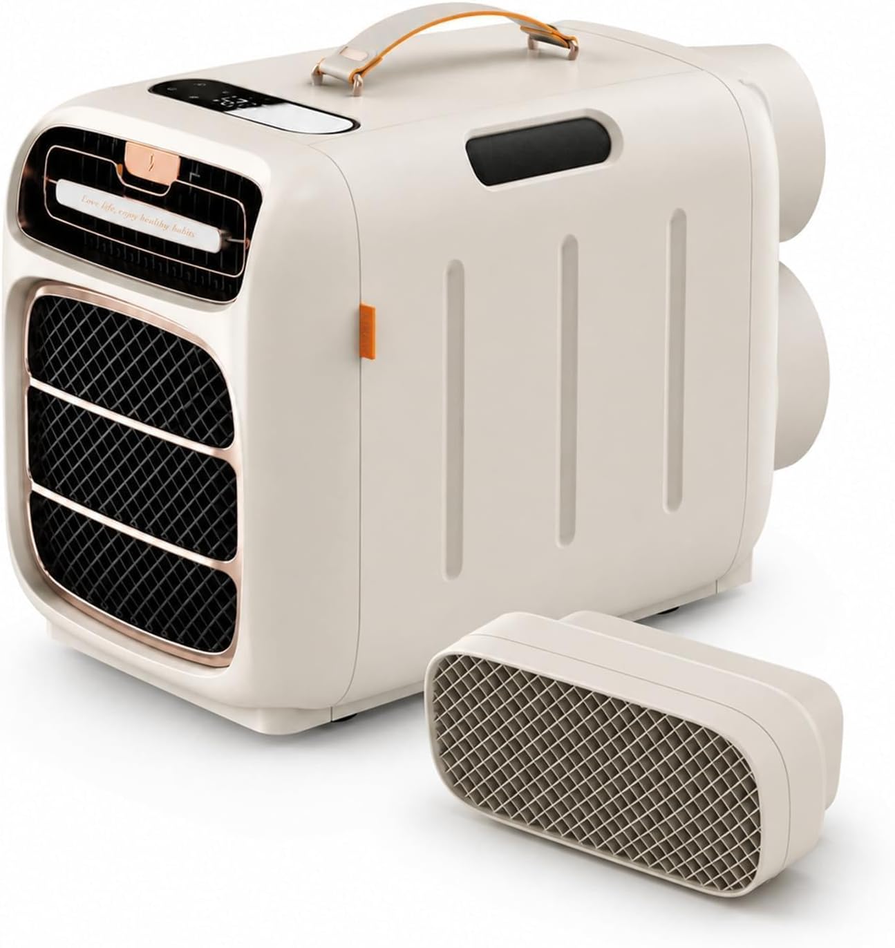  Climatiseur Mobile Camping, Mini Climatisation De Tente Cooling | Compresseur 5000 BTU, Double Tuyau, Refroidissement 3s, Pour 5-10m², Basse Consommation 420W, Silencieux 45dB