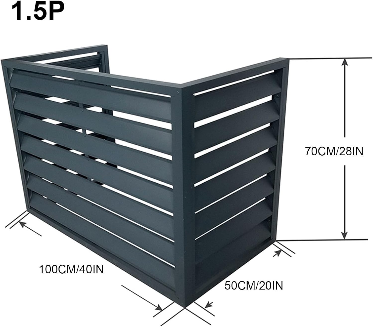 GENERIC Housse De Protection En Aluminium Pour Climatiseur - Résistante Aux Intempéries Et Au Vent - Design Anti-grêle - Convient Pour Une Utilisation En Intérieur/extérieur - Résistante à L'eau