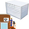 GENERIC Housse De Climatiseur En Aluminium Et Extérieur – Support Décoratif Pour Unités De Climatisation Et Pompes à Chaleur – Boîtier De Poubelle Autoportant – Protection Contre Les Intempéries Pour Les