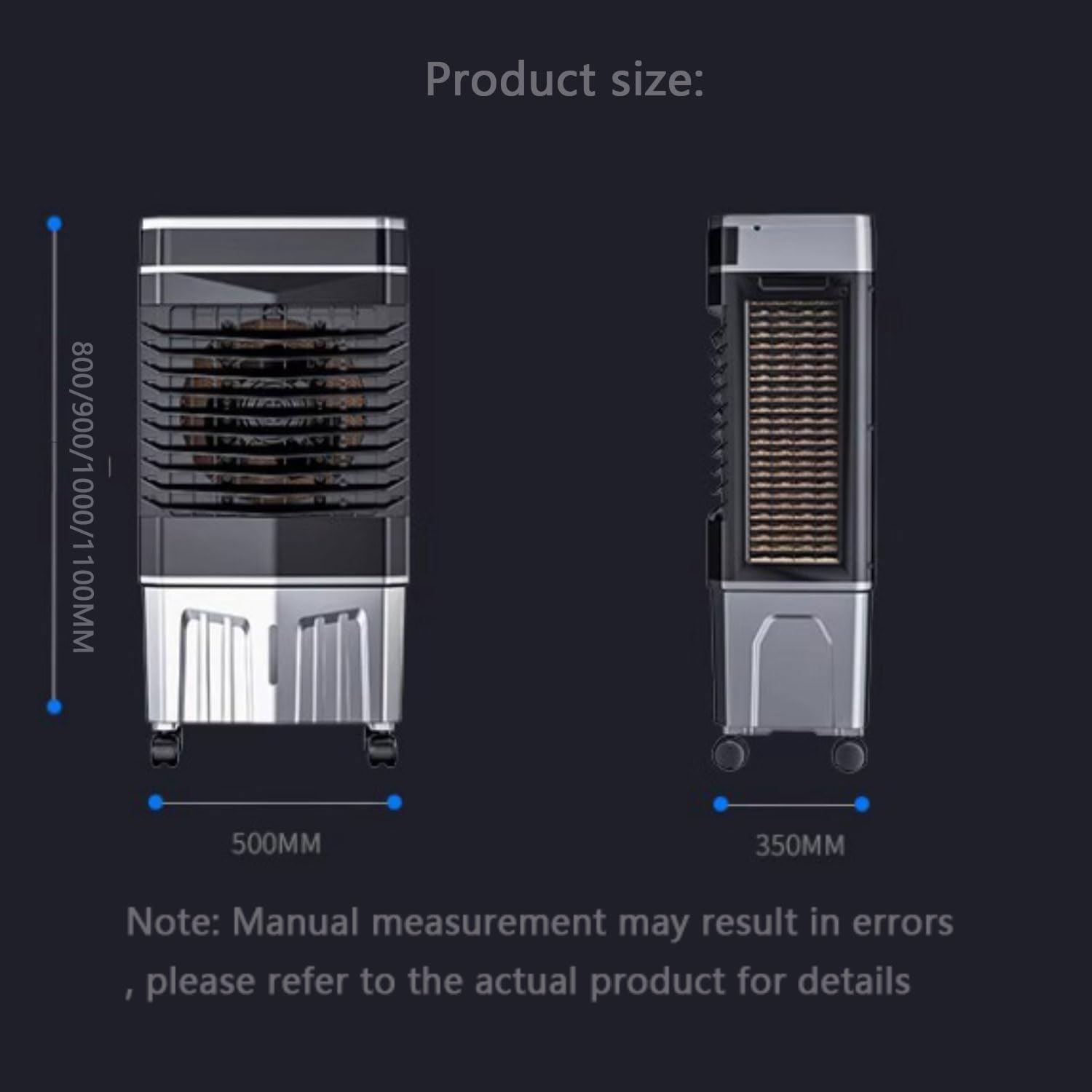 GENERIC Refroidisseur D'air évaporatif Portable, Ventilateur D'humidificateur à 3 Vitesses Avec Minuterie, Grande Tour De Refroidissement De Réservoir Pour Le Bureau Du Salon, Refroidisseur De Marais Oscillan