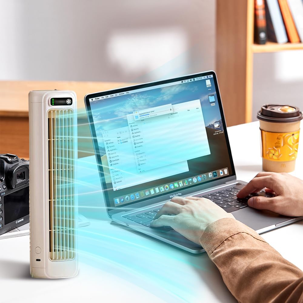  Cooling Ace,Climatiseurs Portables Rechargeables Avec 3 Vitesses Et Batterie De 2000 MAh Pour Chambre Et Terrass