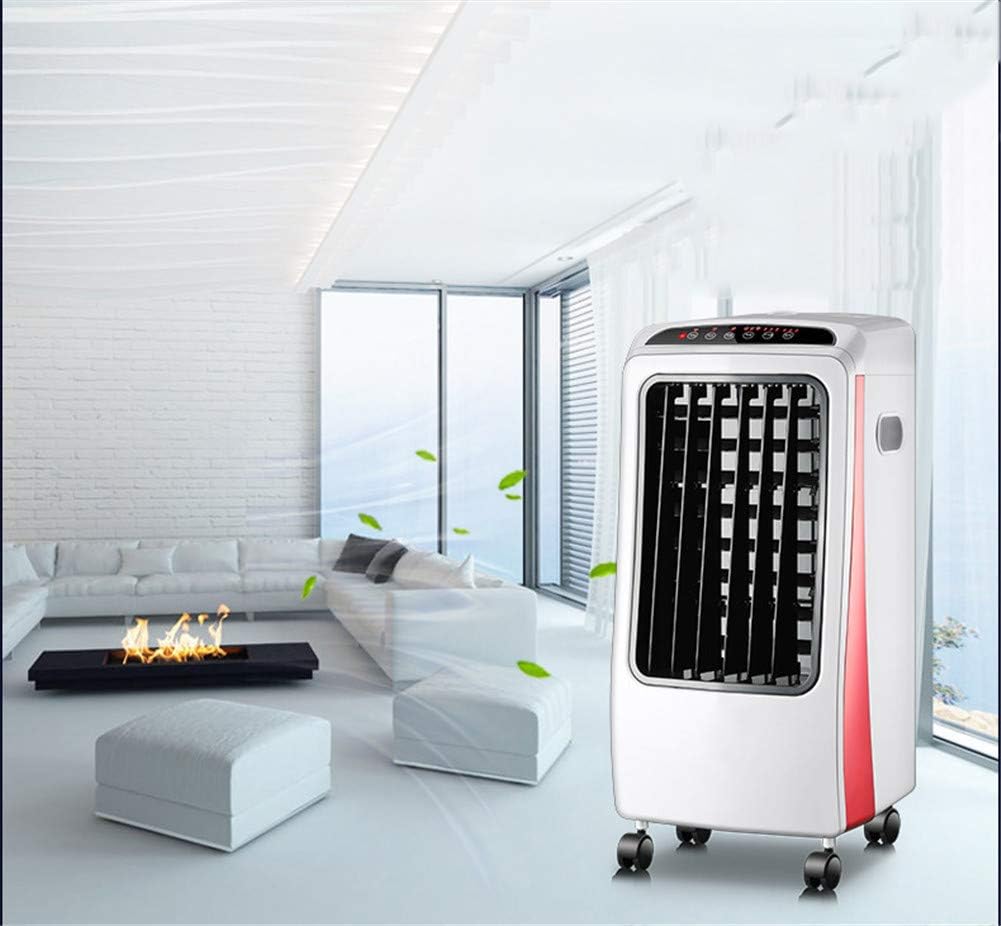  Climatiseur Portables Mobile 4 Fan De Roulettes Roues Climatisation Silencieux Ventilateurs Cold Fan Home De Humidificateur Trois Modes Fonction De Refroidissement (Bleu)