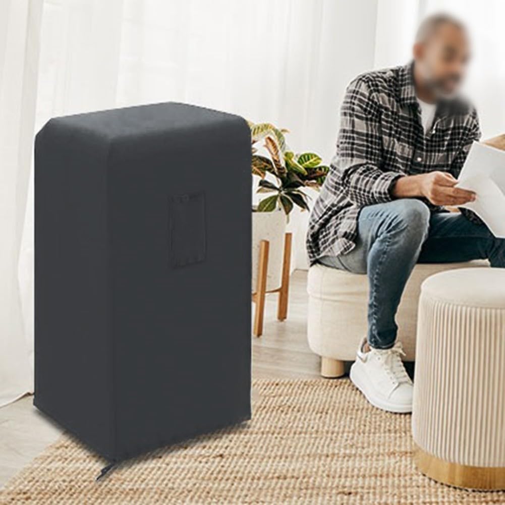  Housse De Protection Pour Climatiseur Mobile, Sac De Rangement élastique En Soie De Lait, Avec Poche Pour Télécommande, Noir, 40 X 46 X 75 Cm, Protecteur De Climatiseur D'intérieur