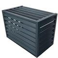  Housse De Protection En Aluminium Pour Mini Climatiseur Split Extérieur - Protection De Pompe à Chaleur Résistante Aux Intempéries Avec Un Design élégant à Lattes Grises