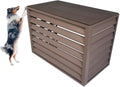  Housse De Protection Pour Climatiseur Extérieur En Aluminium Avec Support De Fleurs, Protection Résistante Aux Intempéries Pour Une Utilisation En Extérieur, Marron, 110