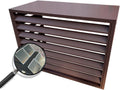 GENERIC Housse De Protection Décorative En Aluminium Pour Climatiseur Extérieur - Résistante Aux Intempéries - Marron - 27,9 Cm - Protection élégante Pour Toutes Les Saisons