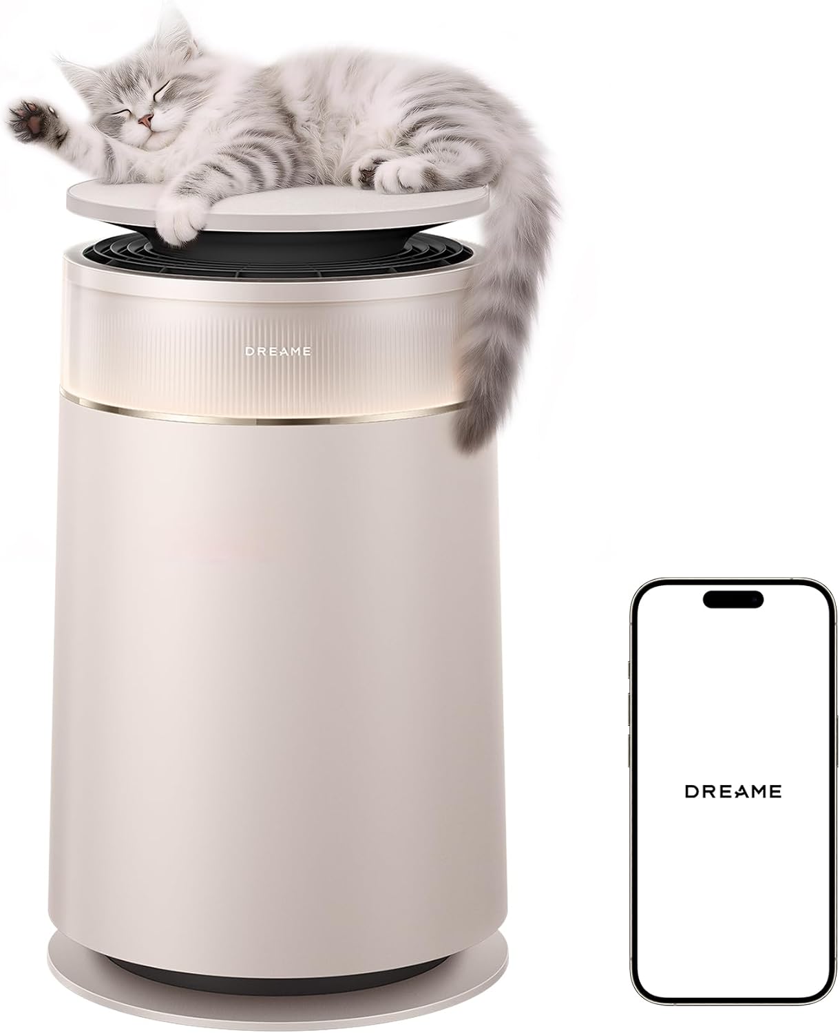  DREAME FP10 Purificateur, Autonettoyage Actif, LoopBoost, Nettoyage 360°, Double Action CataFresh, Filtration 6 Couches, Spécial Animaux, Design Technologique