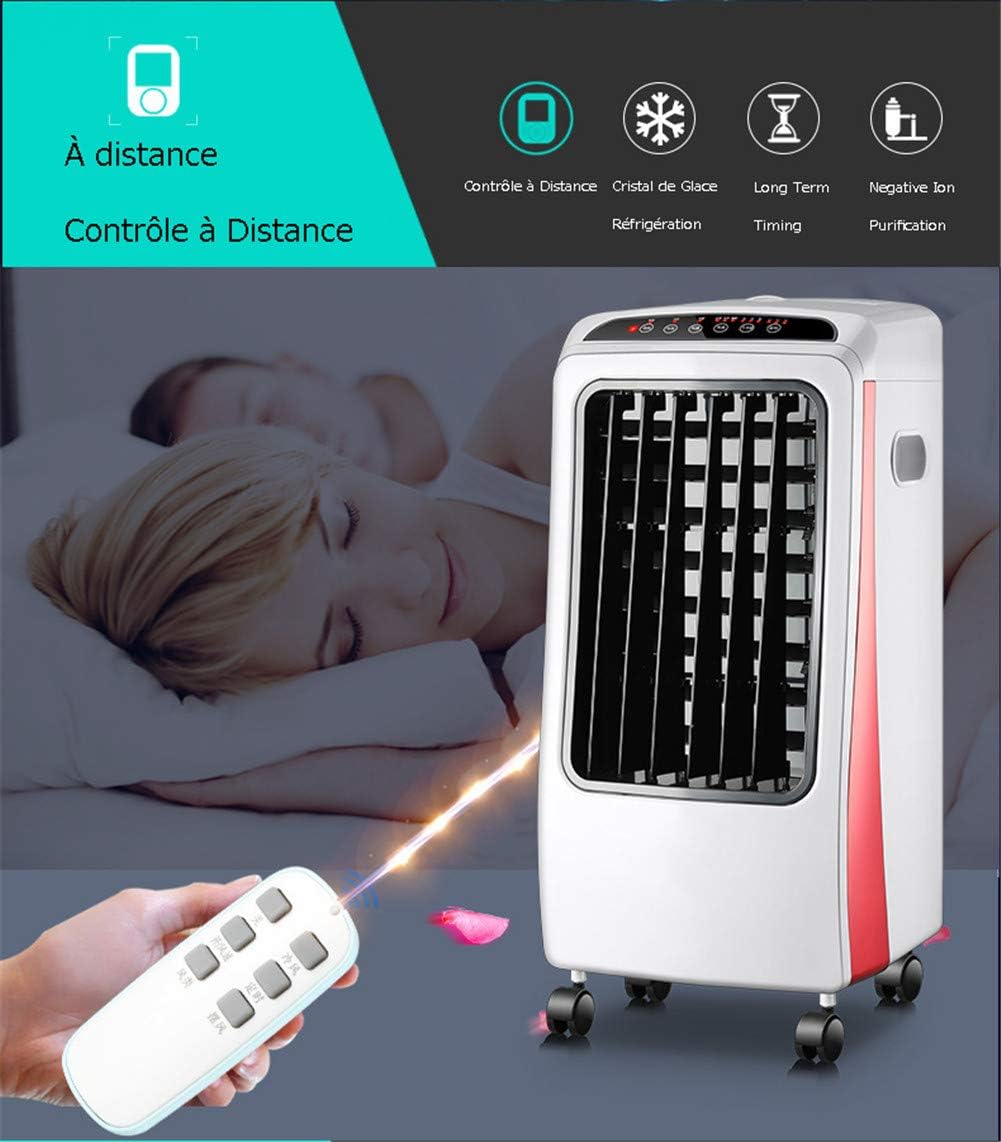  Climatiseur Portables Mobile 4 Fan De Roulettes Roues Climatisation Silencieux Ventilateurs Cold Fan Home De Humidificateur Trois Modes Fonction De Refroidissement (Bleu)