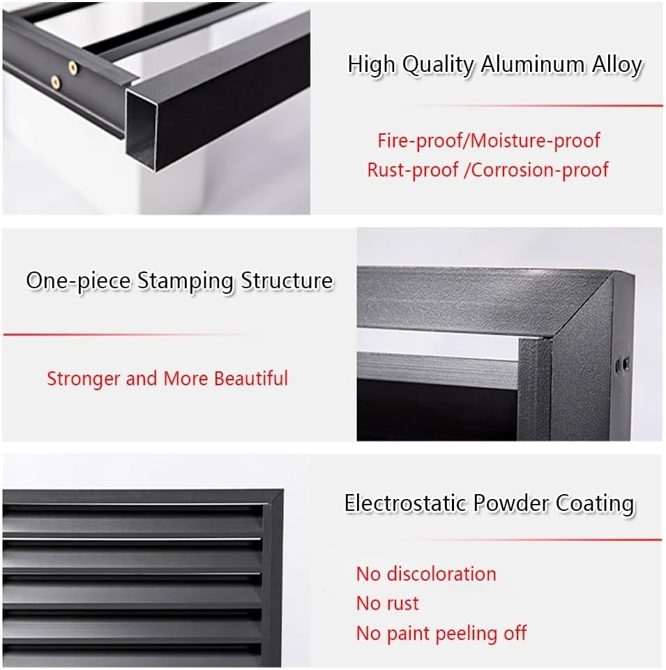 GENERIC Housse De Protection Décorative En Aluminium Pour Climatiseur Extérieur - Résistante Aux Intempéries - Marron - 27,9 Cm - Protection élégante Pour Toutes Les Saisons